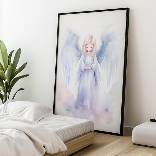 Joy of an Angel Joy of an Angel, 70x100 cm, mørkebrun træramme, 230 gsm mat papir