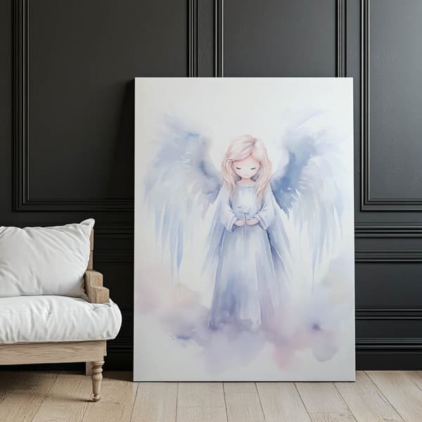 Joy of an Angel Joy of an Angel, 70x100 cm, mørkebrun træramme, 230 gsm mat papir