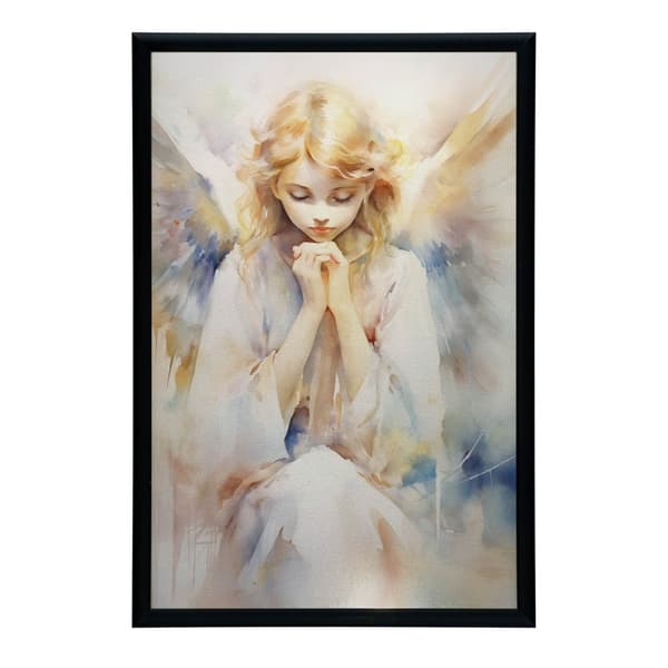 Angel of Prayer Angel of Prayer, 70x100 cm, mørkebrun træramme, 230 gsm mat papir