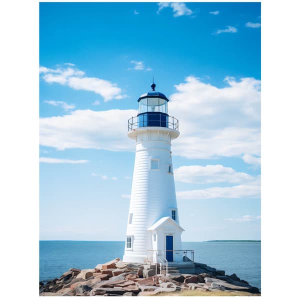 Lighthouse Lighthouse, 70x100 cm, guld aluminiumsramme, 230 gsm mat papir