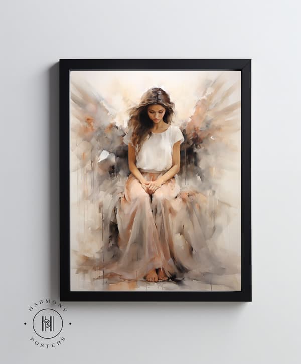 Peace in Prayer Peace in Prayer, 70x100 cm, guld aluminiumram, 230 gsm matt papper
