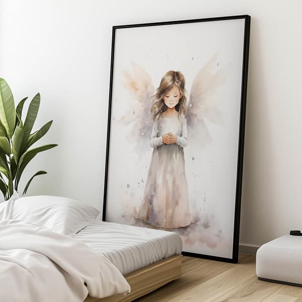 Angel of Hope Angel of Hope, 40x50 cm, guld aluminiumsramme, 230 gsm mat papir