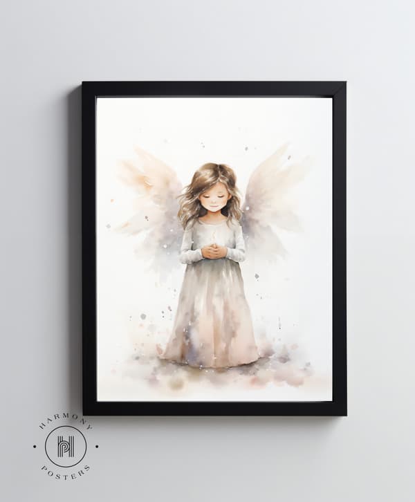 Angel of Hope Angel of Hope, 40x50 cm, guld aluminiumsramme, 230 gsm mat papir