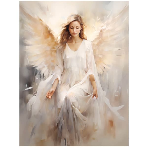 Angel's Focus Angel's Focus, 30x40 cm, guld aluminiumsramme, 230 gsm mat papir