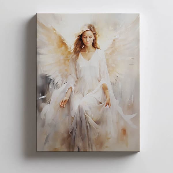 Angel's Focus Angel's Focus, 30x40 cm, guld aluminiumsramme, 230 gsm mat papir