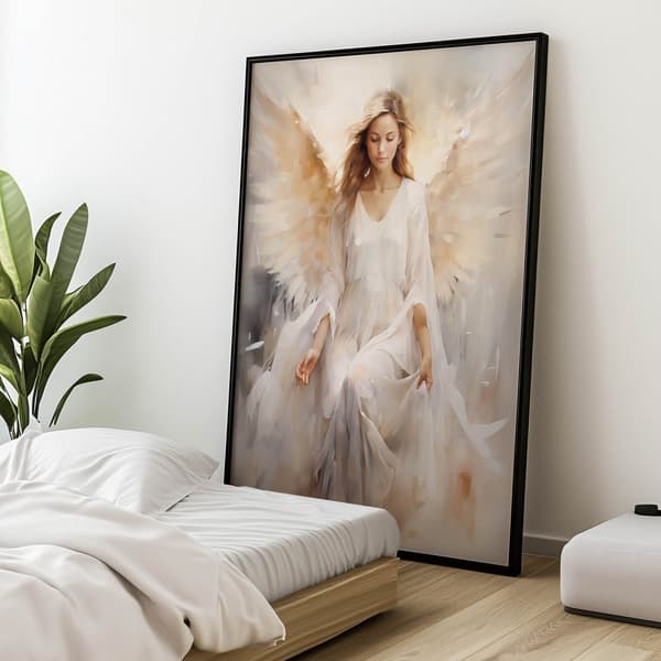 Angel's Focus Angel's Focus, 30x40 cm, guld aluminiumsramme, 230 gsm mat papir