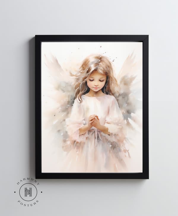 Anielski Dar Anielski Dar, 40x50 cm, guld aluminiumsramme, 230 gsm mat papir