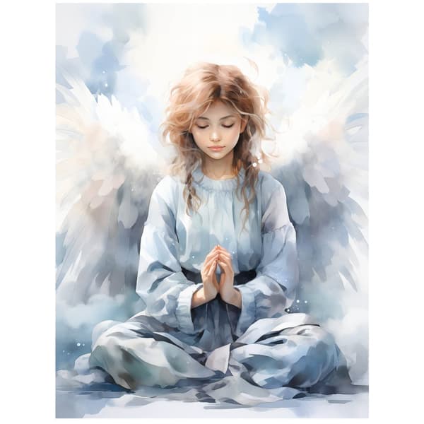 Angel's Prayer Angel's Prayer, 40x50 cm, guld aluminiumsramme, 230 gsm mat papir