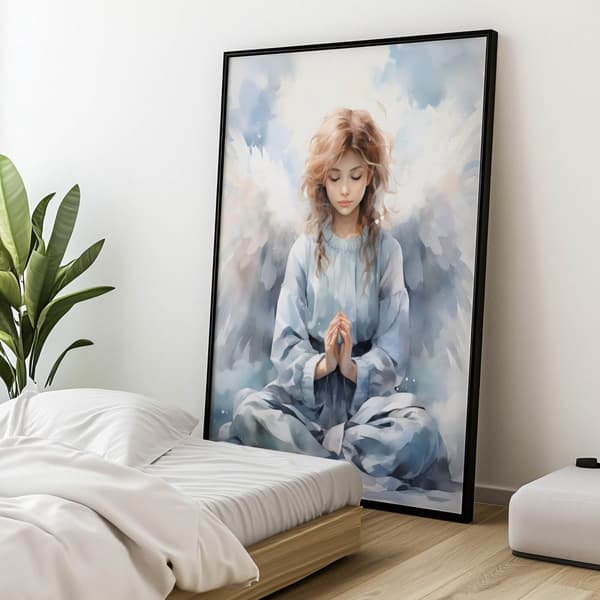 Angel's Prayer Angel's Prayer, 70x100 cm, guld aluminiumsramme, 230 gsm mat papir