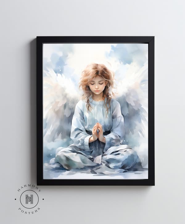 Angel's Prayer Angel's Prayer, 70x100 cm, guld aluminiumsramme, 230 gsm mat papir