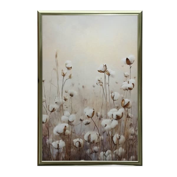 Pastel Cotton Fields Pastel Cotton Fields, 40x50 cm, guld aluminiumsramme, 230 gsm mat papir