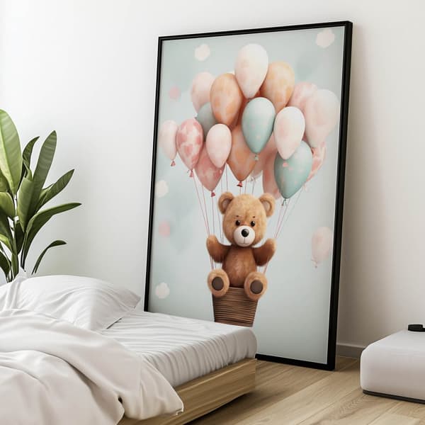 Little Bear's Sky Paradise Little Bear's Sky Paradise, 70x100 cm, guld aluminiumsramme, 230 gsm mat papir