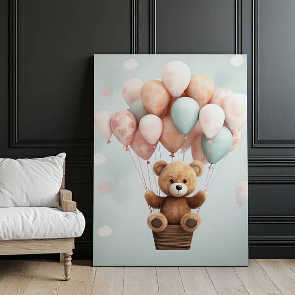 Little Bear's Sky Paradise Little Bear's Sky Paradise, 70x100 cm, guld aluminiumsramme, 230 gsm mat papir