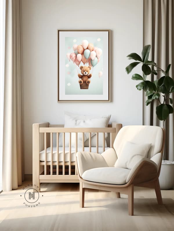Little Bear's Sky Paradise Little Bear's Sky Paradise, 70x100 cm, guld aluminiumsramme, 230 gsm mat papir