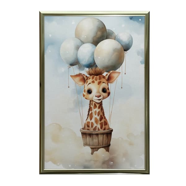 Ballon Dreamland Balloon Dreamland, 70x100 cm, lys egetræsramme, 230 gsm mat papir