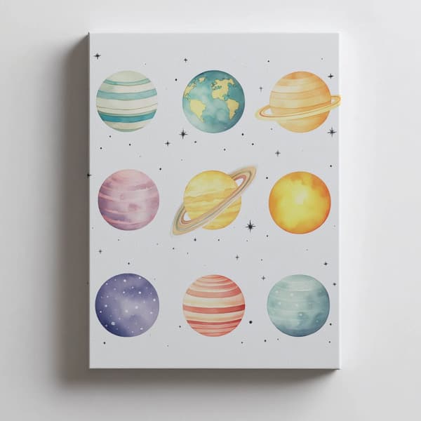 Stellar Discoveries: Little Astronomer-plakat Stellar Discoveries: Little Astronomer-plakat, 40x50 cm, guld-aluminiumsramme, 230 gsm mat papir