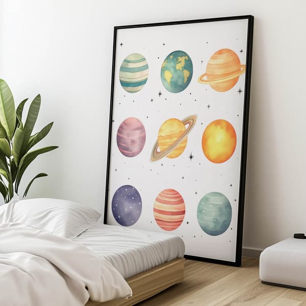 Stellar Discoveries: Little Astronomer-plakat Stellar Discoveries: Little Astronomer-plakat, 40x50 cm, guld-aluminiumsramme, 230 gsm mat papir
