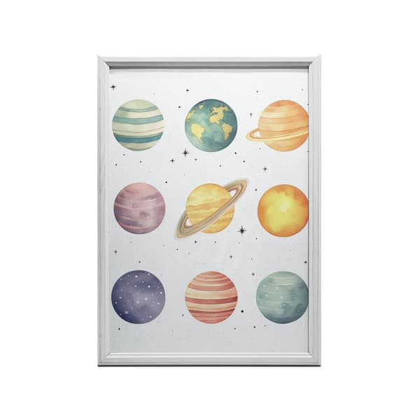 Stellar Discoveries: Little Astronomer-plakat Stellar Discoveries: Little Astronomer-plakat, 40x50 cm, guld-aluminiumsramme, 230 gsm mat papir