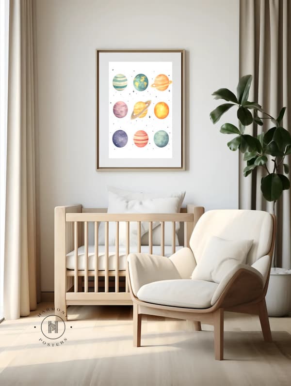 Stellar Discoveries: Little Astronomer-plakat Stellar Discoveries: Little Astronomer-plakat, 40x50 cm, guld-aluminiumsramme, 230 gsm mat papir