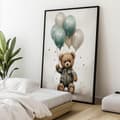 Miniatyrbillede 5 af 11: Teddy Bear Balloon World Teddy Bear Balloon World, 30x40 cm, uindrammet, premium lærred på båre