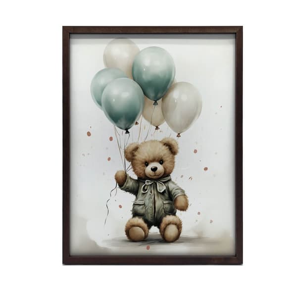 Teddy Bear Balloon World Teddy Bear Balloon World, 30x40 cm, uindrammet, premium lærred på båre