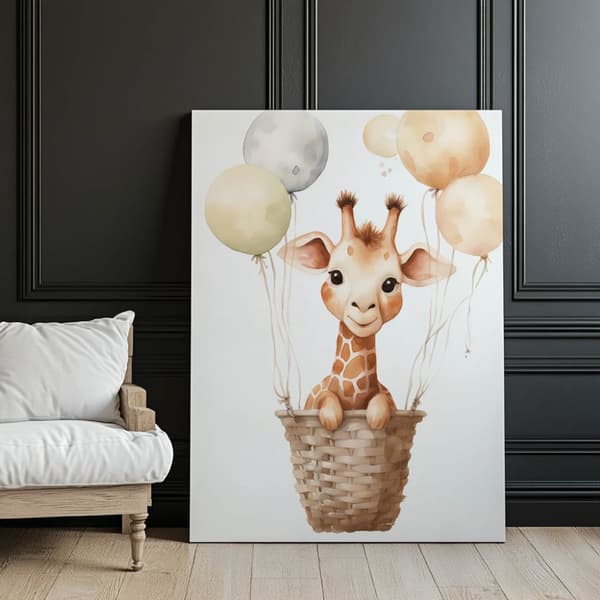 Giraffens glædelige rejse Giraffens glædelige rejse, 40x50 cm, uindrammet, 230 gsm mat papir