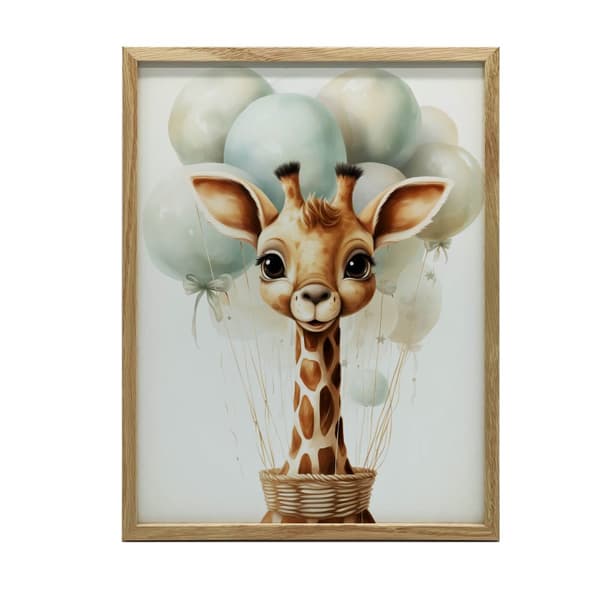 Fleeting Dreams of Giraffes Fleeting Dreams of Giraffer, 30x40 cm, lys egetræsramme, 230 gsm mat papir