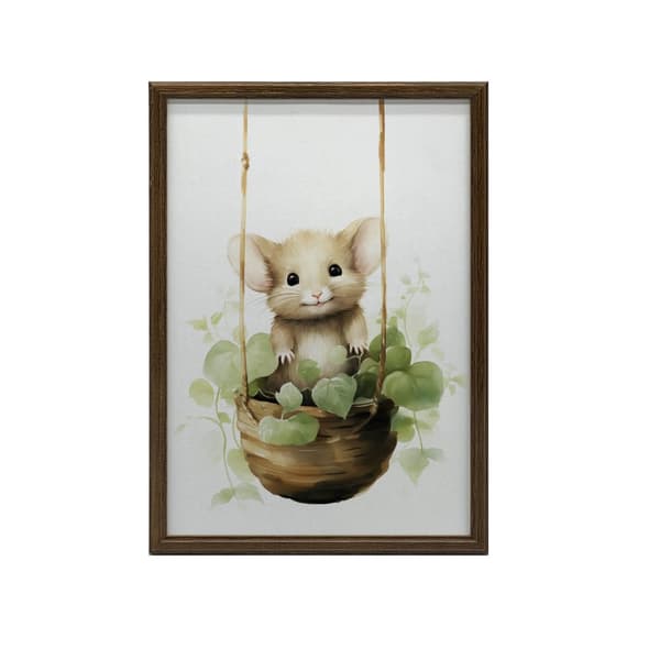 Mouse on a Swing Mouse on a Swing, 70x100 cm, svart aluminiumram, 230 gsm matt papper