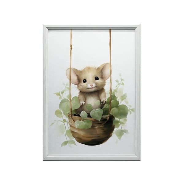 Mouse on a Swing Mouse on a Swing, 70x100 cm, svart aluminiumram, 230 gsm matt papper