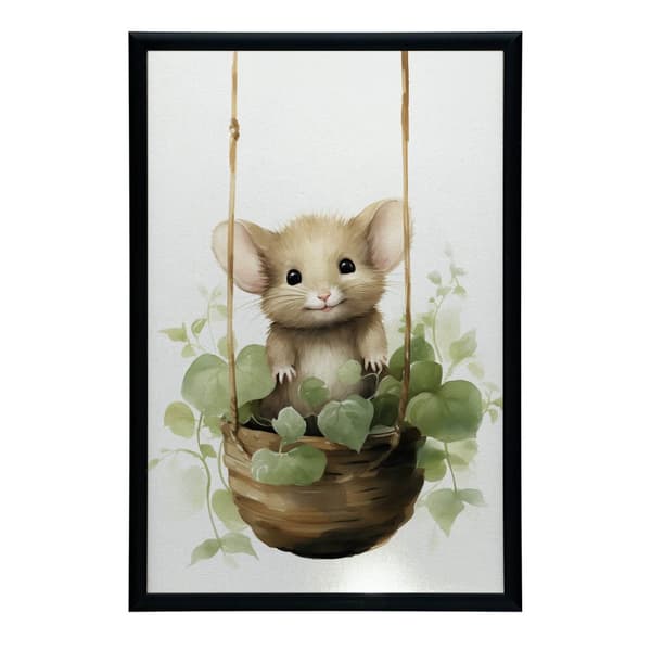 Mouse on a Swing Mouse on a Swing, 70x100 cm, svart aluminiumram, 230 gsm matt papper