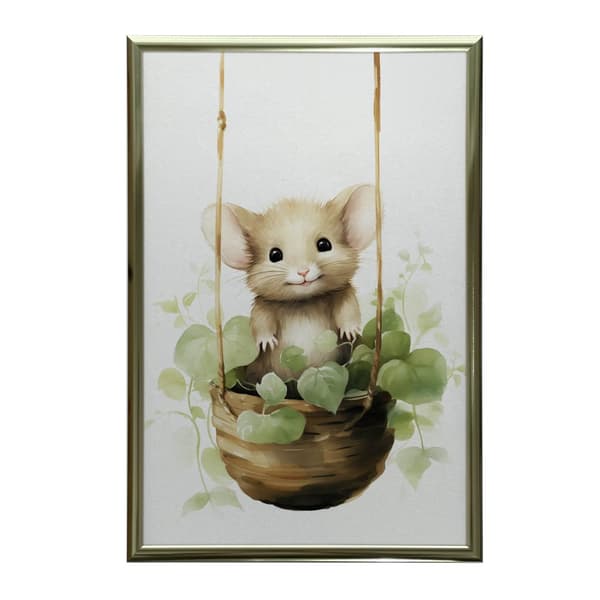 Mouse on a Swing Mouse on a Swing, 70x100 cm, svart aluminiumram, 230 gsm matt papper