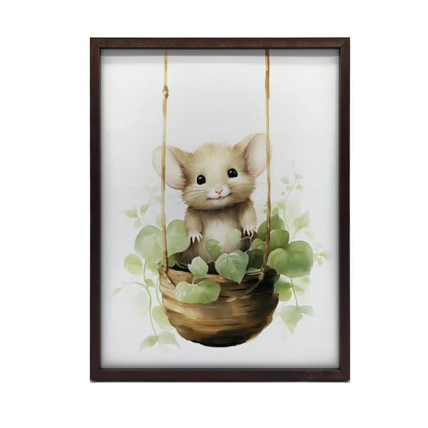 Mouse on a Swing Mouse on a Swing, 70x100 cm, svart aluminiumram, 230 gsm matt papper