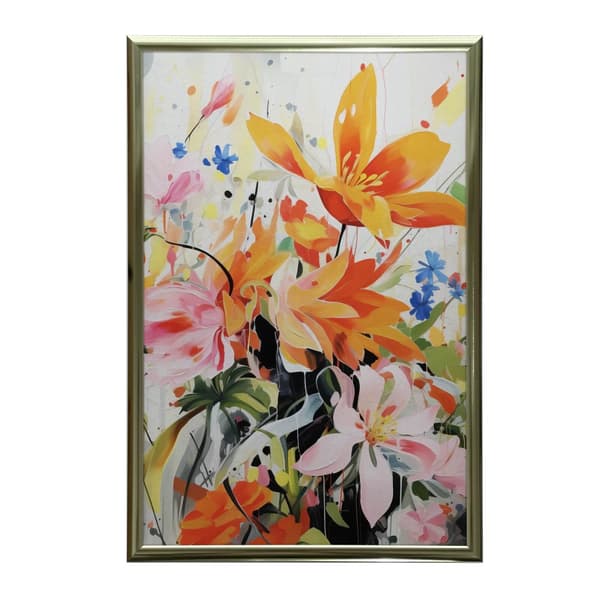 Floral Concert Floral Concert, 50x70 cm, mørkebrun træramme, 230 gsm mat papir