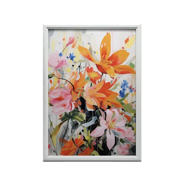Floral Concert Floral Concert, 50x70 cm, mørkebrun træramme, 230 gsm mat papir