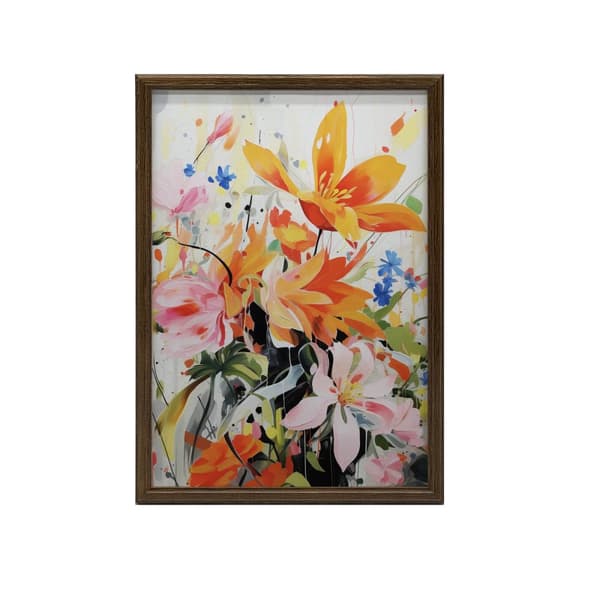 Floral Concert Floral Concert, 50x70 cm, mørkebrun træramme, 230 gsm mat papir