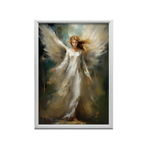 Skytsengel i Emerald Space Skytsengel i Emerald Space, 70x100 cm, guld aluminiumsramme, 230 gsm mat papir