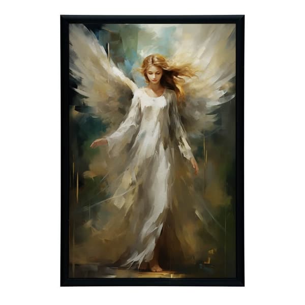 Skytsengel i Emerald Space Skytsengel i Emerald Space, 70x100 cm, guld aluminiumsramme, 230 gsm mat papir