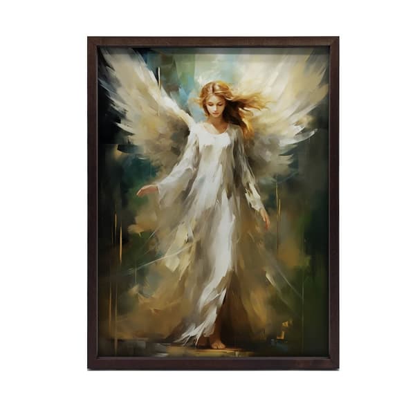 Skytsengel i Emerald Space Skytsengel i Emerald Space, 70x100 cm, guld aluminiumsramme, 230 gsm mat papir