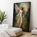 Miniatyrbild 5 av 11: Skyddsängel i Emerald Space Skyddsängel i Emerald Space, 70x100 cm, oinramad, premiumduk på bår