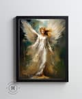 Miniatyrbild 11 av 11: Skyddsängel i Emerald Space Skyddsängel i Emerald Space, 70x100 cm, oinramad, premiumduk på bår