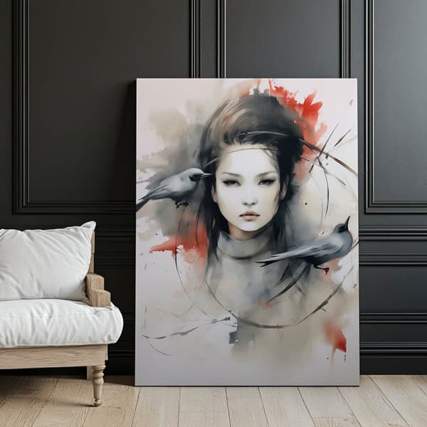 Silence in Dance Silence in Dance, 60x90 cm, guld aluminiumsramme, 230 gsm mat papir