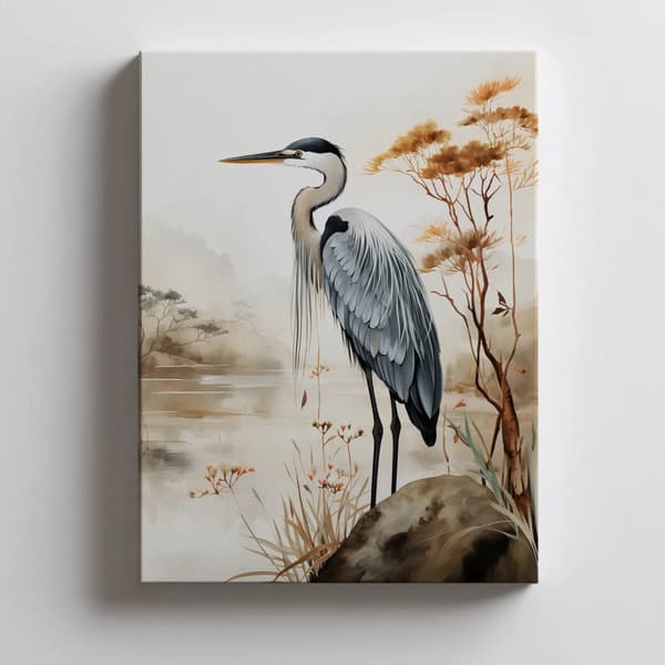 A Walk on the Misty Lake A Walk on the Misty Lake, 40x50 cm, uindrammet, 230 gsm mat papir
