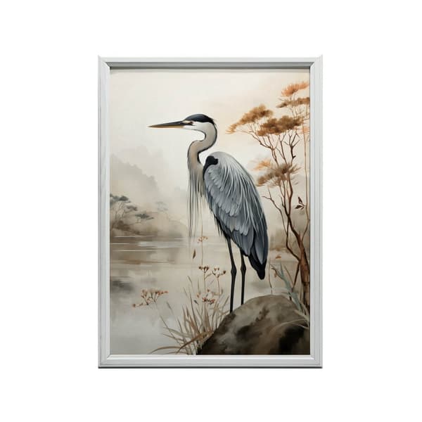 A Walk on the Misty Lake A Walk on the Misty Lake, 30x40 cm, sort aluminiumsramme, 230 gsm mat papir
