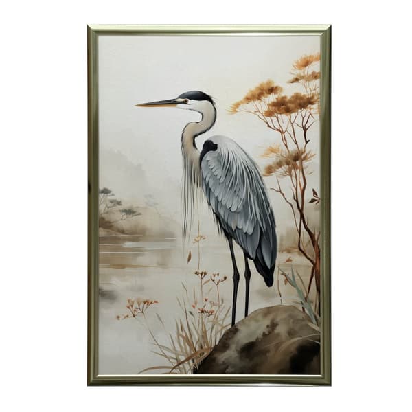 A Walk on the Misty Lake A Walk on the Misty Lake, 30x40 cm, guld aluminiumsramme, 230 gsm mat papir