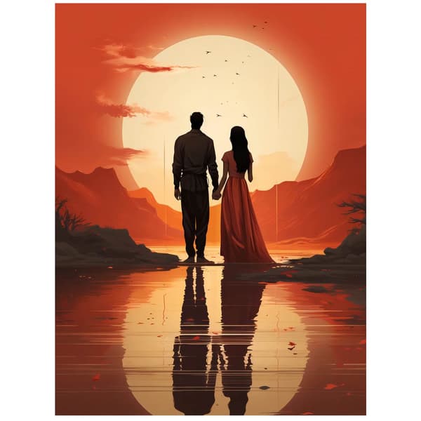 A Moment for Two A Moment for Two, 30x40 cm, sort aluminiumsramme, 230 gsm mat papir
