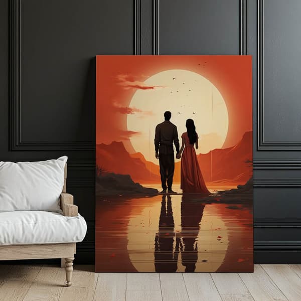 A Moment for Two A Moment for Two, 50x70 cm, mørkebrun træramme, 230 gsm mat papir