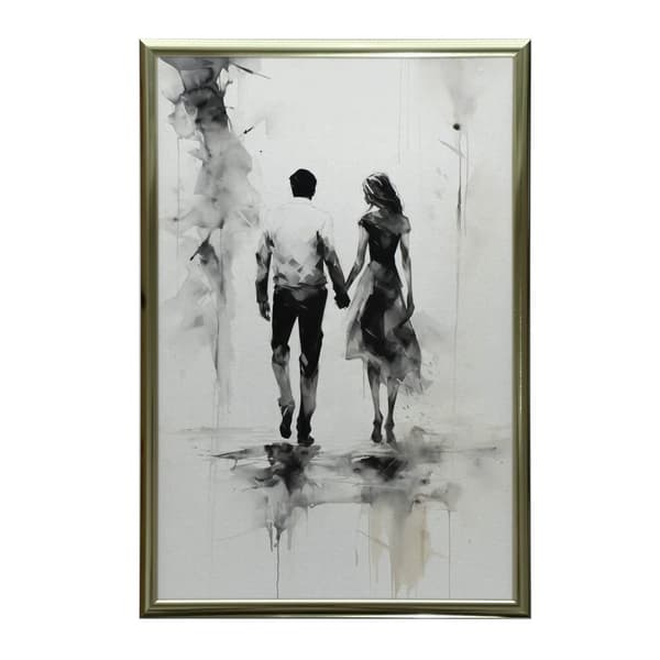 Sort og hvid intimitet Sort og hvid intimitet, 40x50 cm, guld aluminiumsramme, 230 gsm mat papir