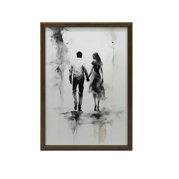 Sort og hvid intimitet Sort og hvid intimitet, 40x50 cm, guld aluminiumsramme, 230 gsm mat papir