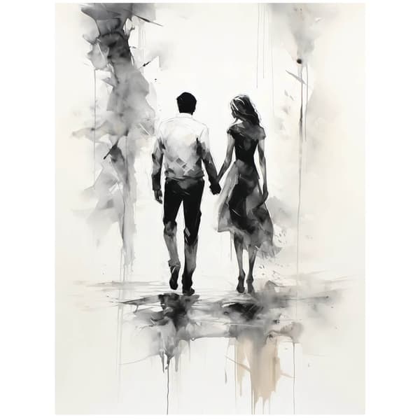Black and White Intimacy Black and White Intimacy, 70x100 cm, lys egetræsramme, 230 gsm mat papir
