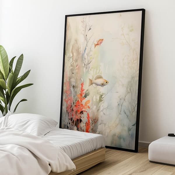 Soft Colors of Undersea Paradise Soft Colors of Undersea Paradise, 50x70 cm, guld aluminiumsramme, 230 gsm mat papir